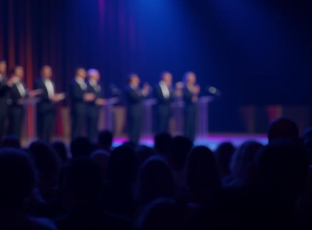 Event photography from a formal gala featuring speakers on stage